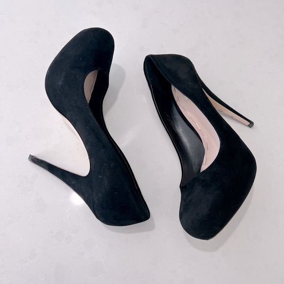 Miu Miu Calzature Donna black suede platform heels - Picture 2 of 11
